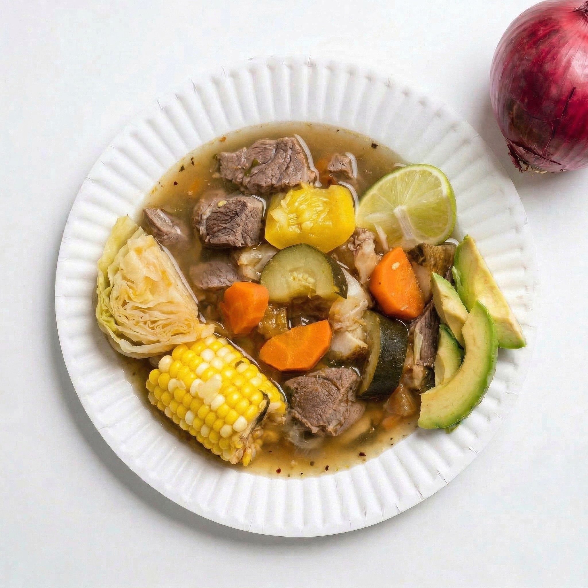 Caldo De Res Platillo.