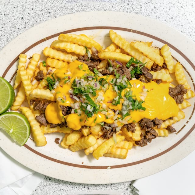 Asada Fries Platillo.
