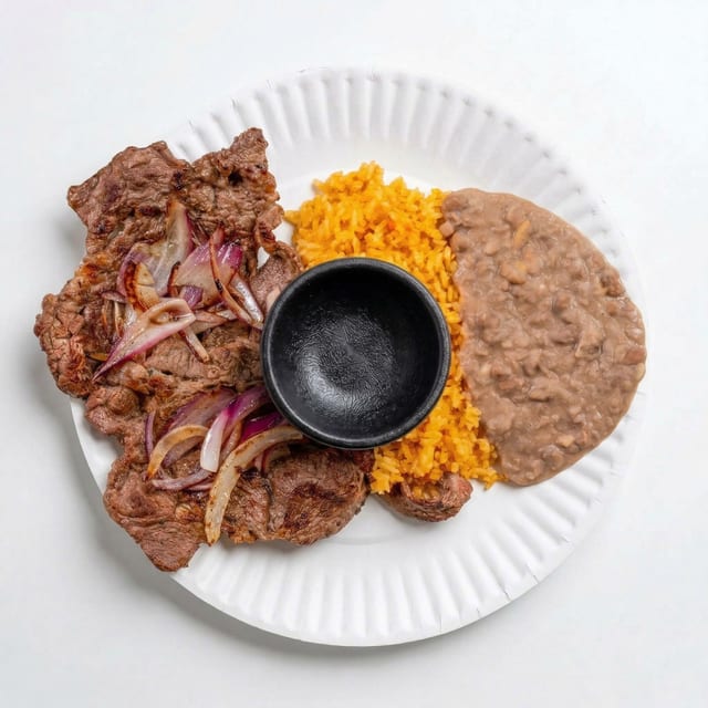 Bistec Encebollado Platillo.